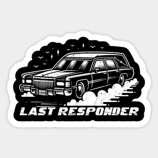 Last Responder // Hearse Retro Design Sticker